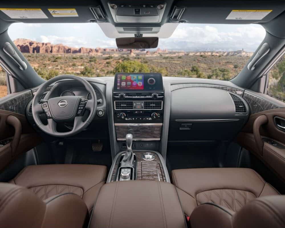 Nissan Armada interior upgrade kit with premium leather seats and modern dashboard features.