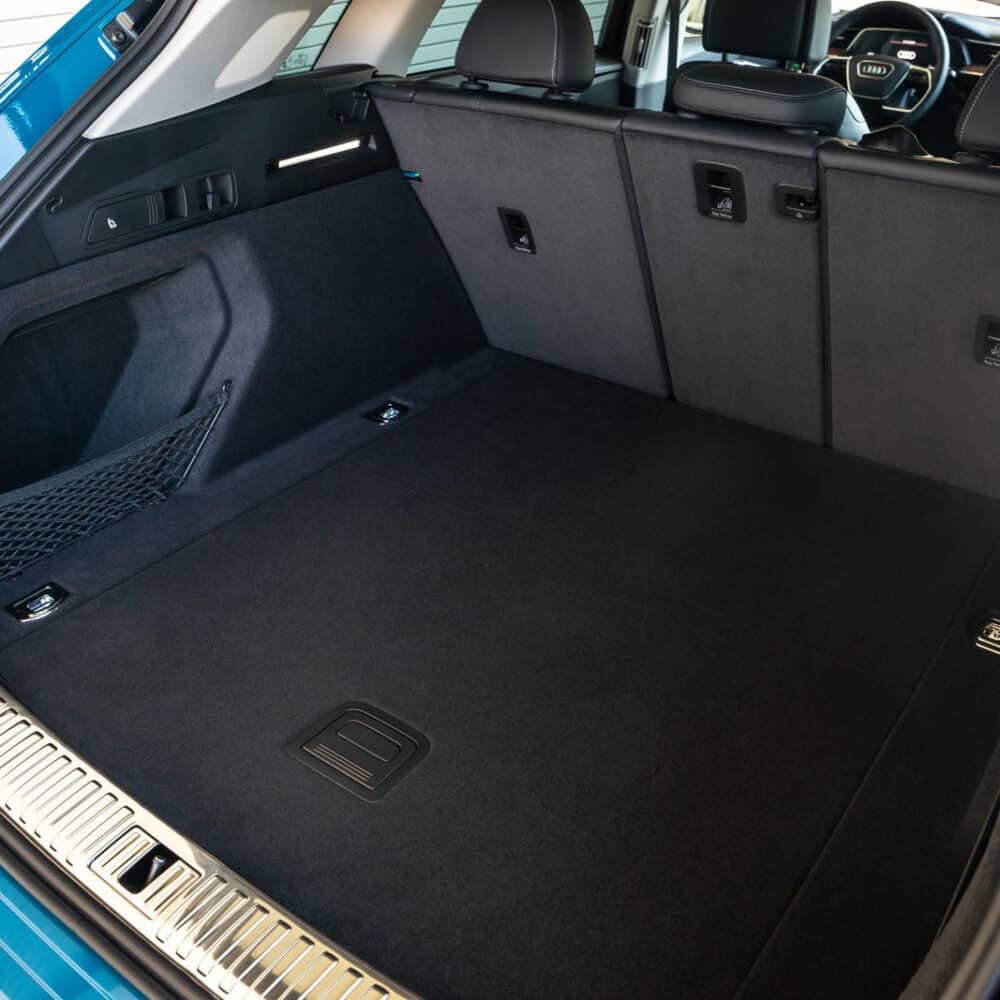 Audi e-tron cargo space organizer for enhanced storage.