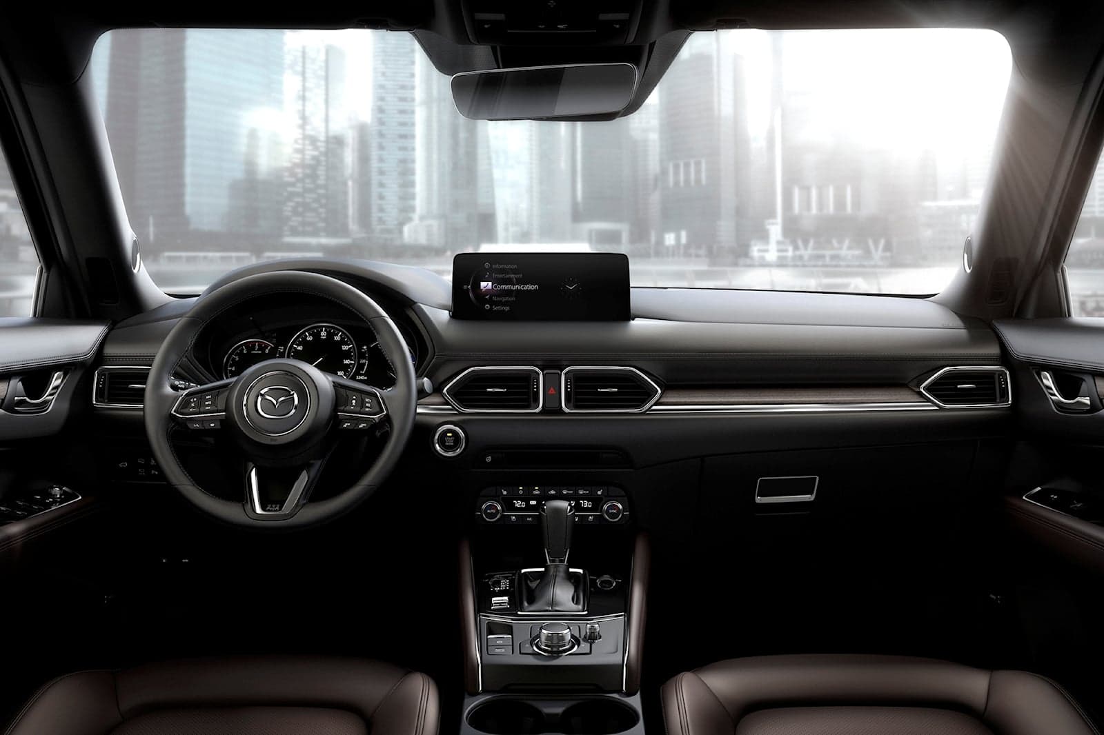 Interior dashboard and console accessories for Mazda CX-5.