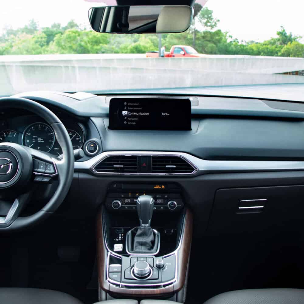 Interior upgrade for Mazda CX-9 with premium materials and custom fit.
