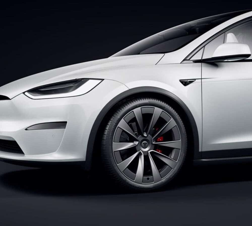 Tesla Model-X headlamp and fog lamp upgrade kit for enhanced visibility.