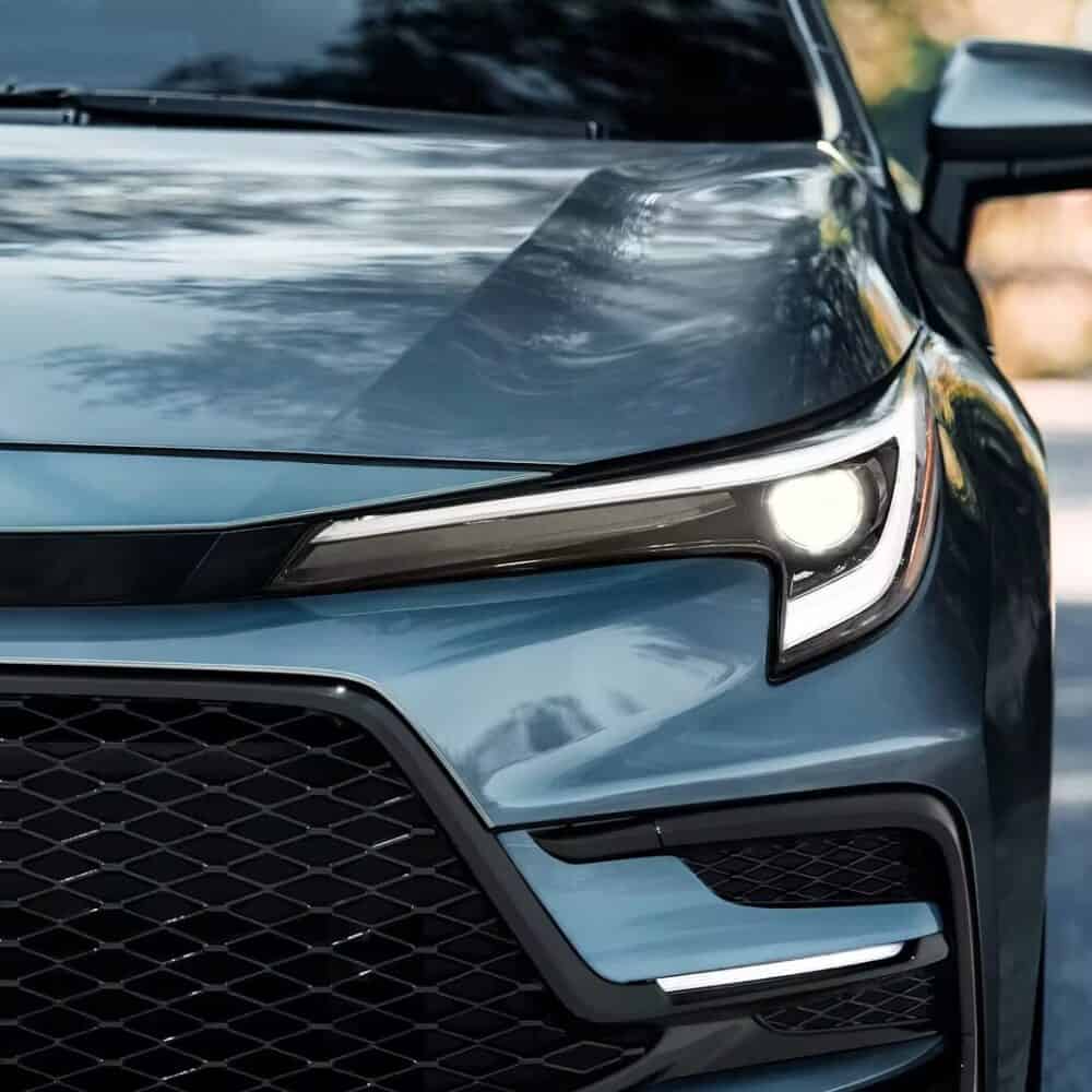 Toyota Corolla headlamp and fog lamp upgrade for enhanced visibility and style.
