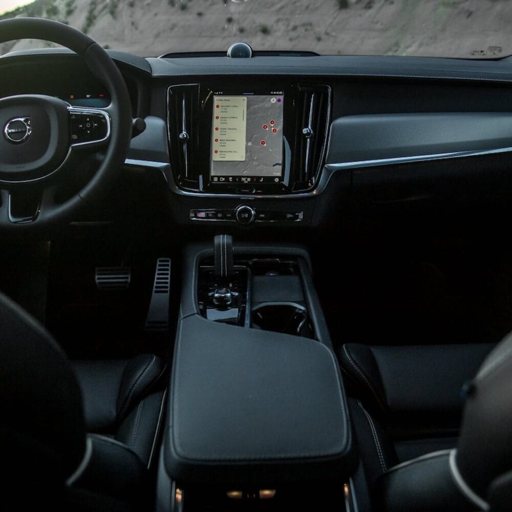 Interior car accessories for Volvo S90 dashboard and steering area.