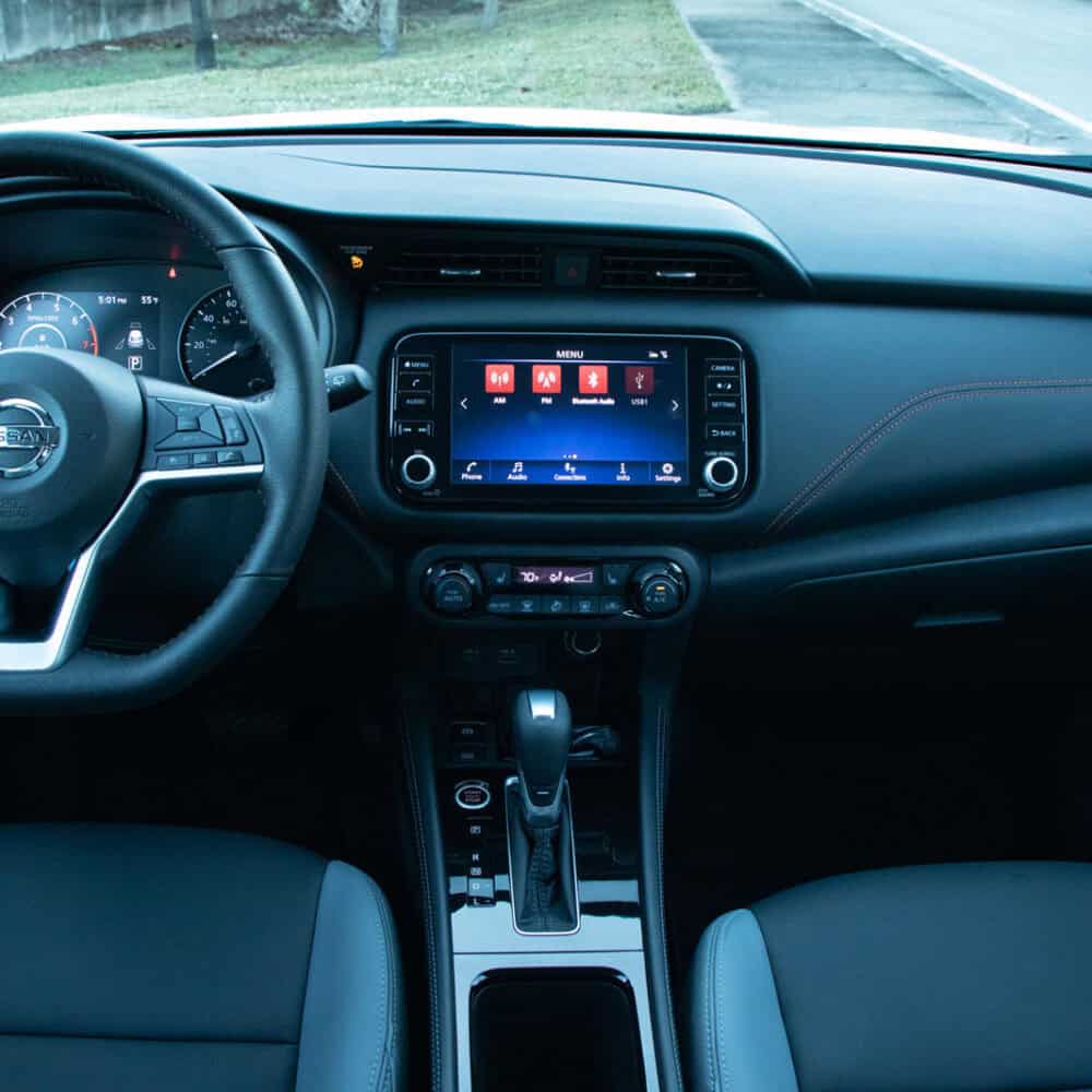 Interior upgrade for Nissan KICKS with premium materials.