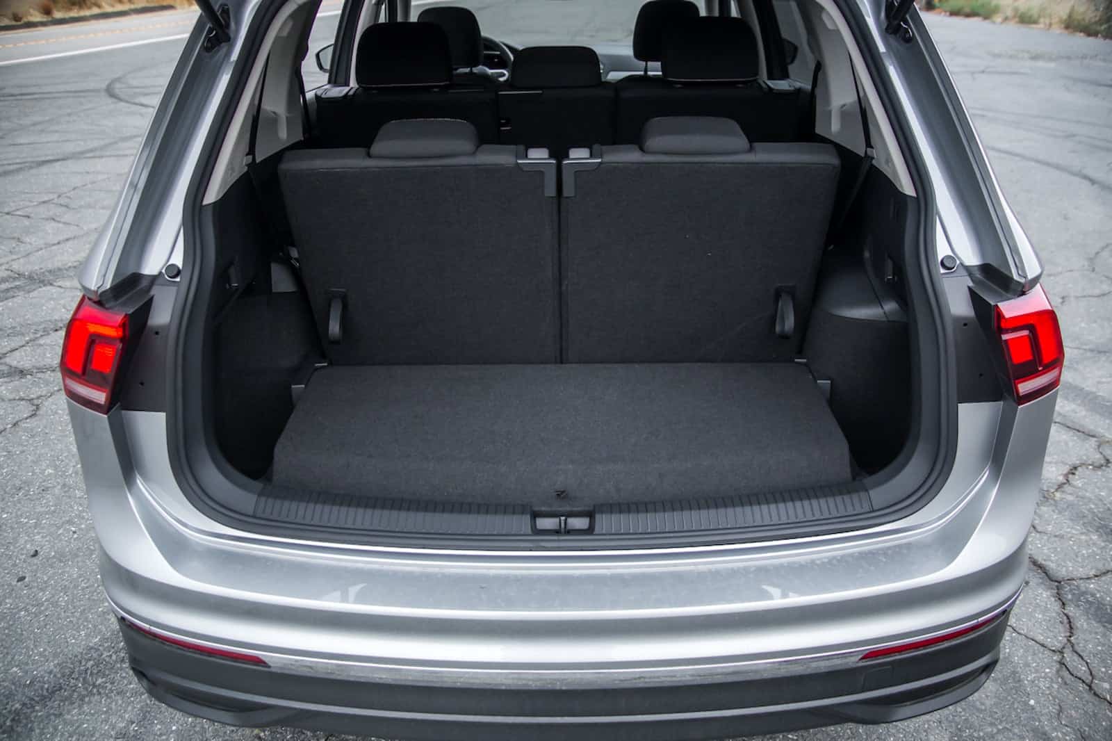 Volkswagen Tiguan trunk cargo area kit for enhanced storage and protection.