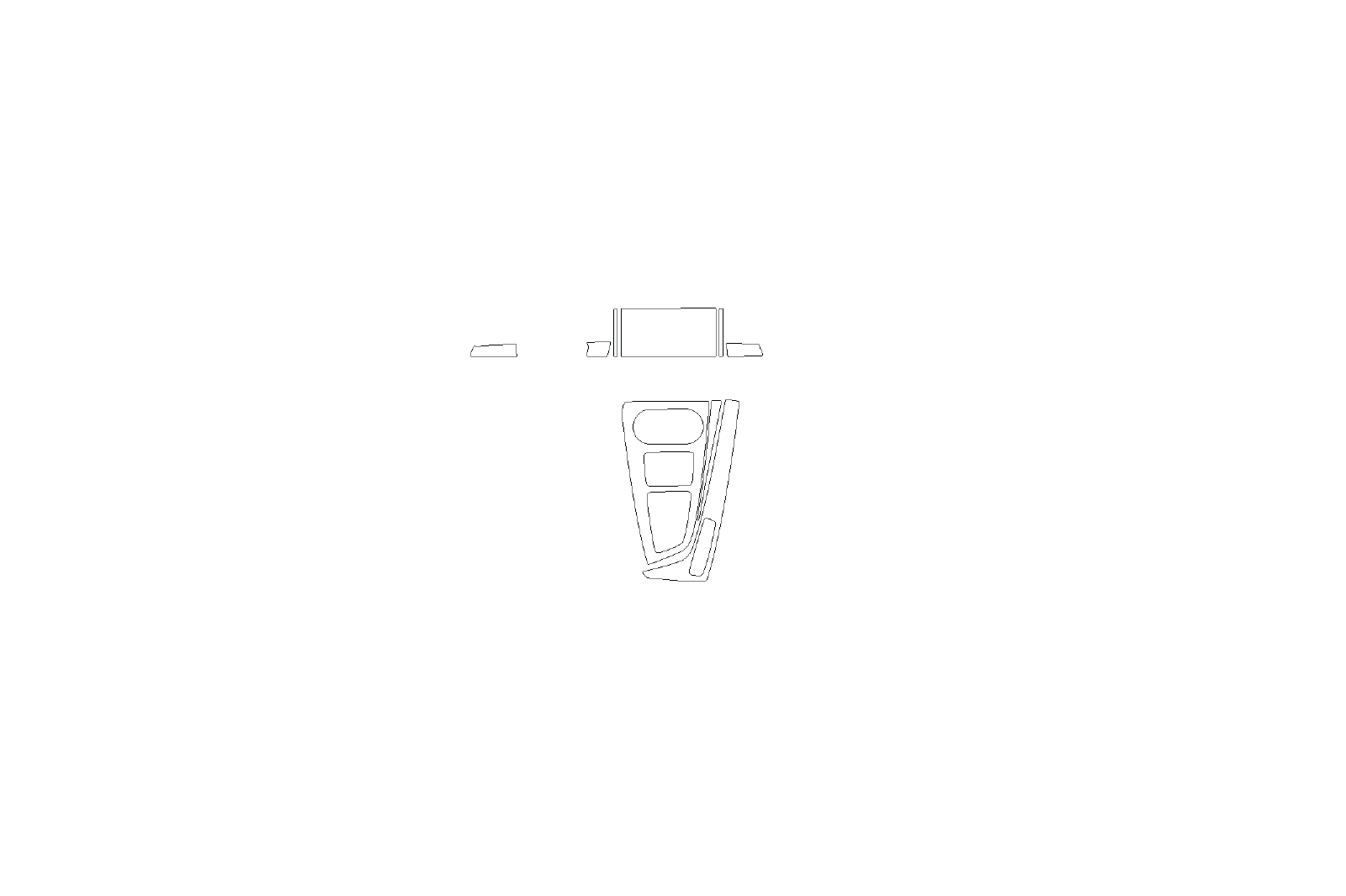 Interior trim kit for Audi A4 dashboard and console.