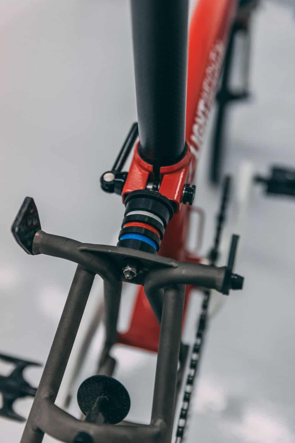 Paint protection film for Brompton bikes, safeguarding frame and components.