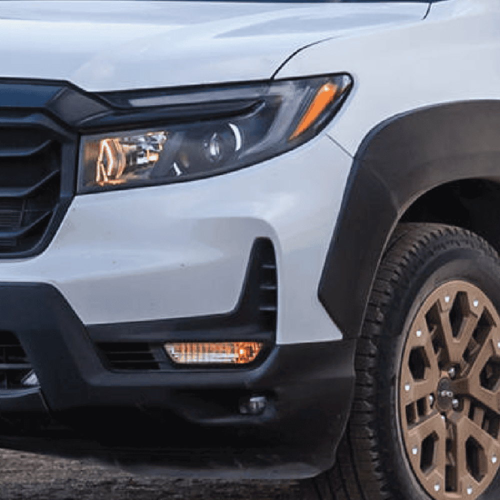 Honda Ridgeline headlamp and fog lamp upgrade for improved visibility and style.
