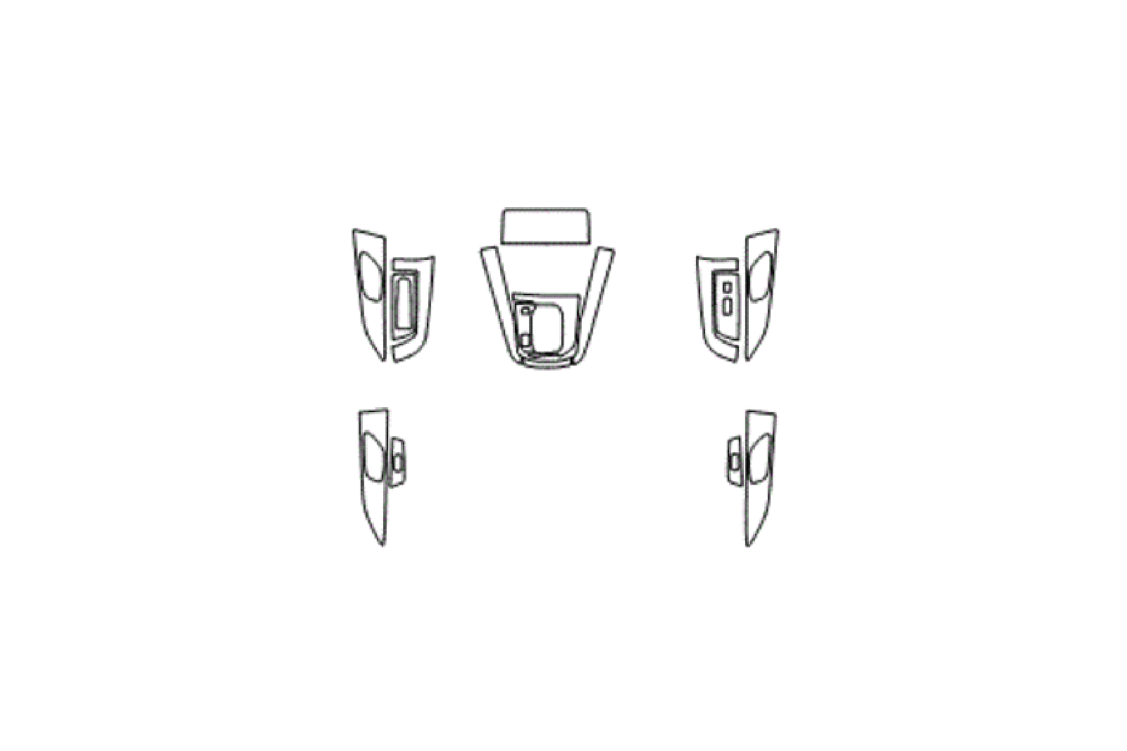 Mazda CX-9 interior customization kit with door panels and dashboard accents.