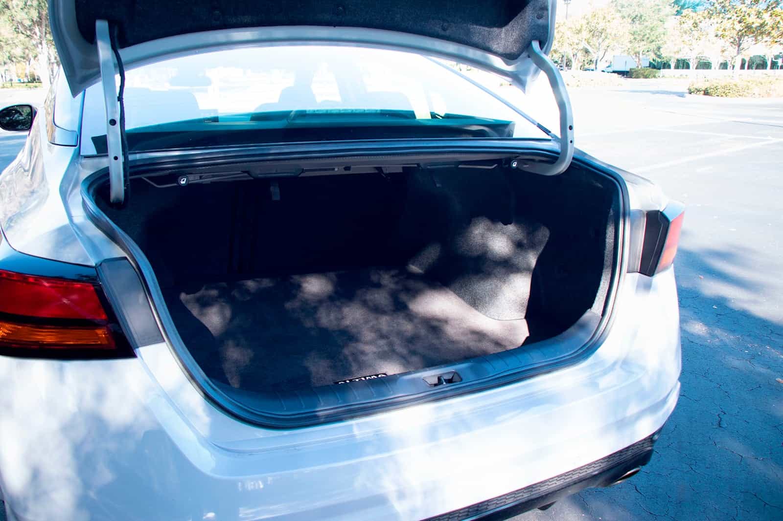 Nissan Altima trunk cargo liner for enhanced storage protection.
