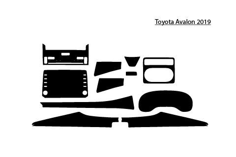 Interior upgrade kit for Toyota Avalon 2019, including dashboard, trim, and accessories.