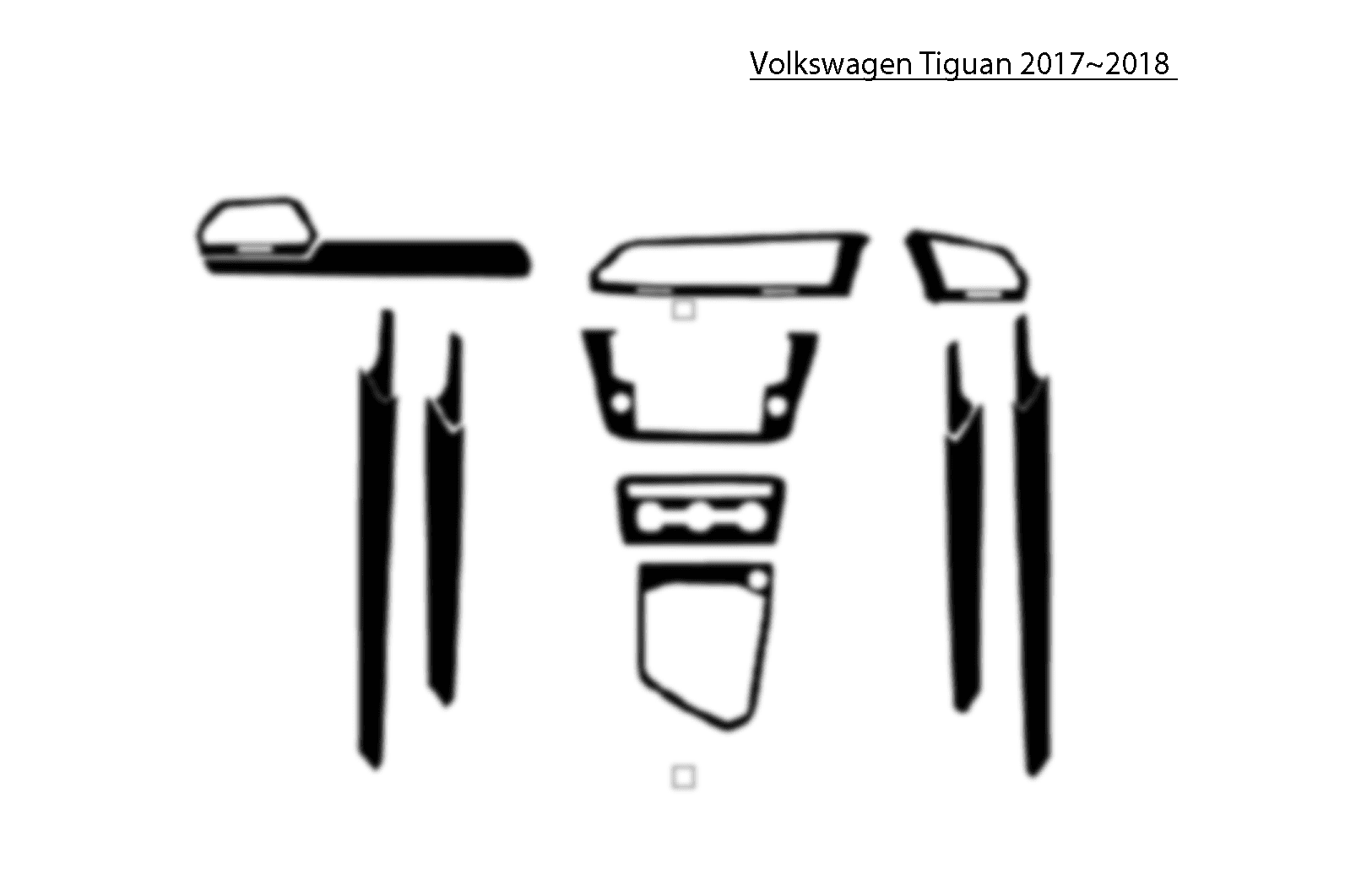 Interior trim and accessories for Volkswagen Tiguan 2017-2018 model.
