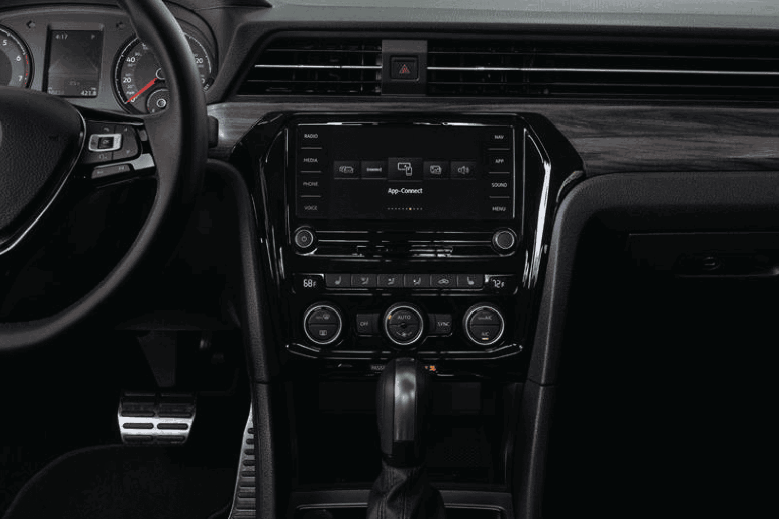 High-quality interior screen protector for Volkswagen Passat dashboard display.
