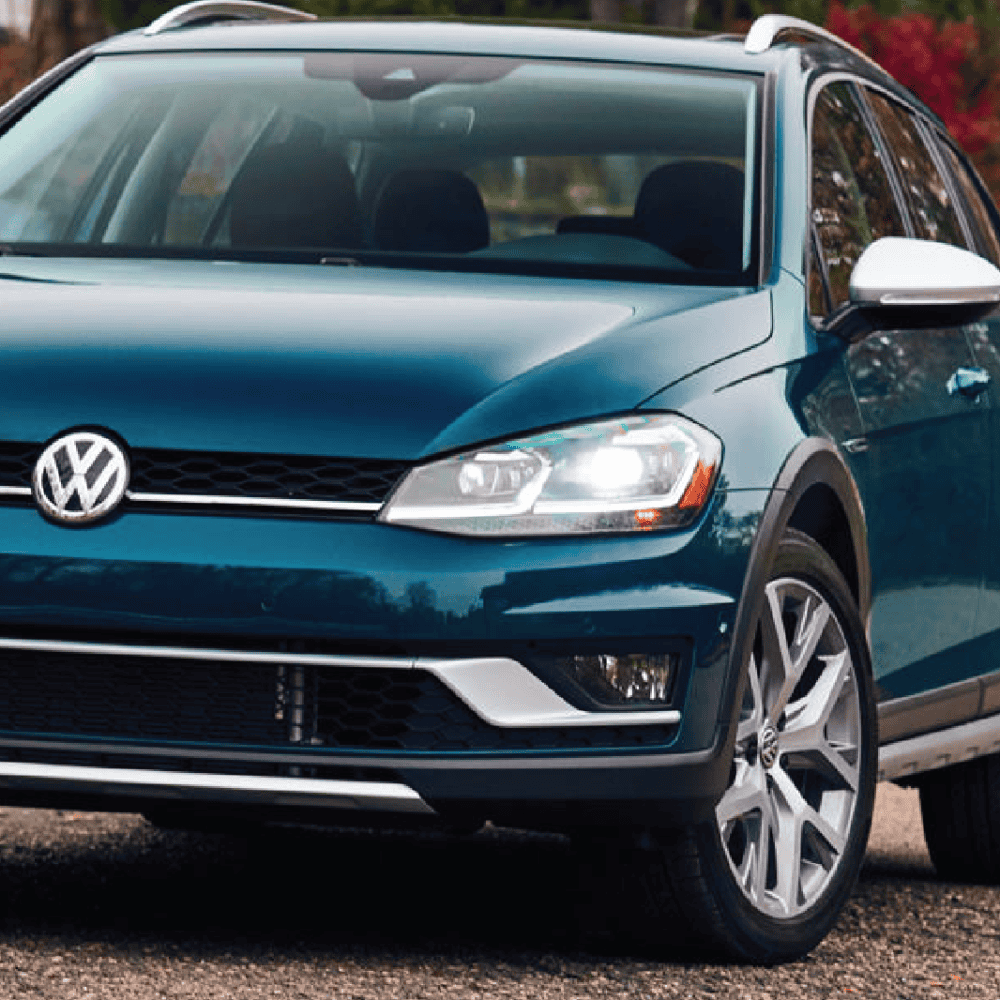 Volkswagen Golf-Alltrack headlamp and fog lamp upgrade kit for improved visibility. Perfect for enha.