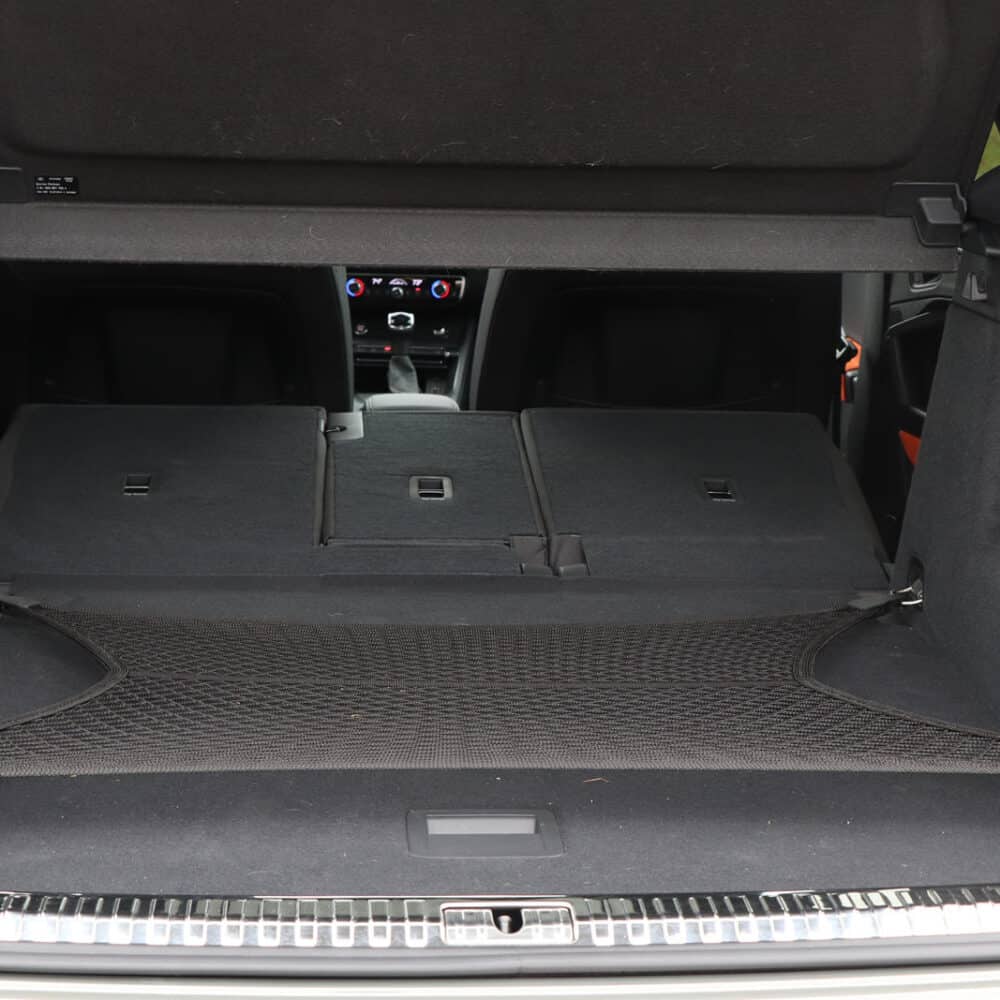 Audi Q3 luggage area kit for improved storage and protection in the trunk. Perfect for organizing yo.