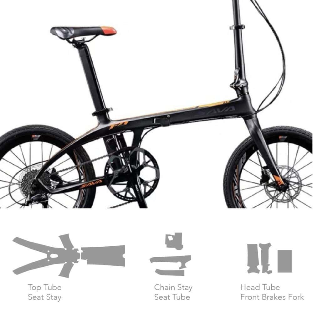 High-quality Sava Z1 bike frame protection film for durable, scratch-resistant coverage.
