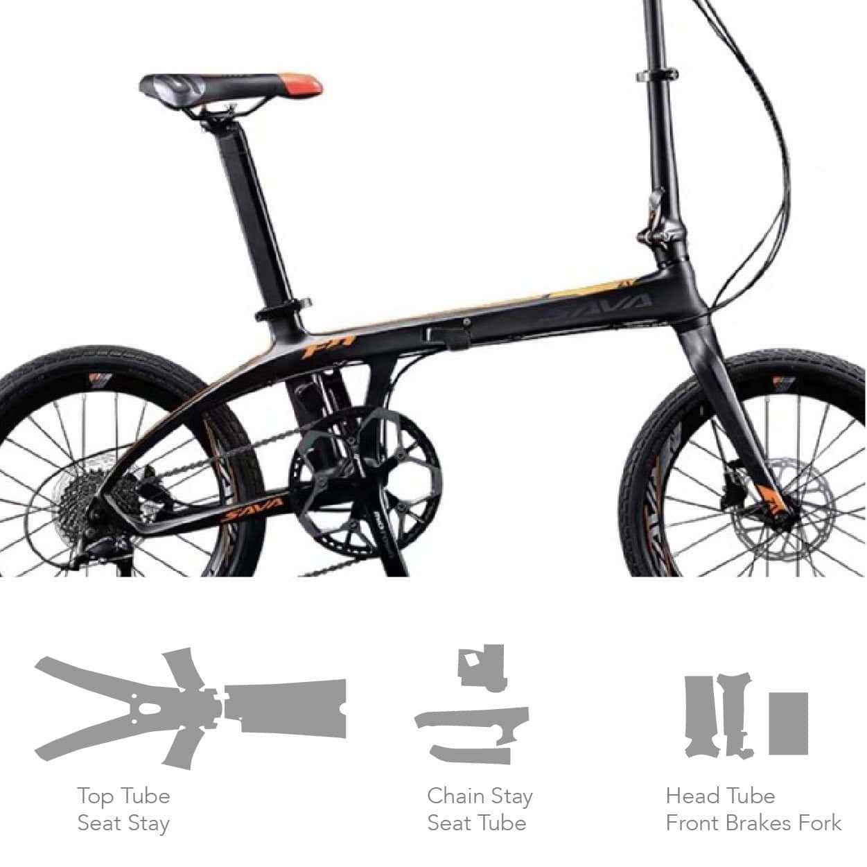 High-quality Sava Z1 bike frame protection film for durable, scratch-resistant coverage.