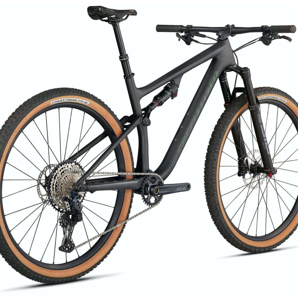 Mountain bike with specialized Epic EVO frame protection film for durability.