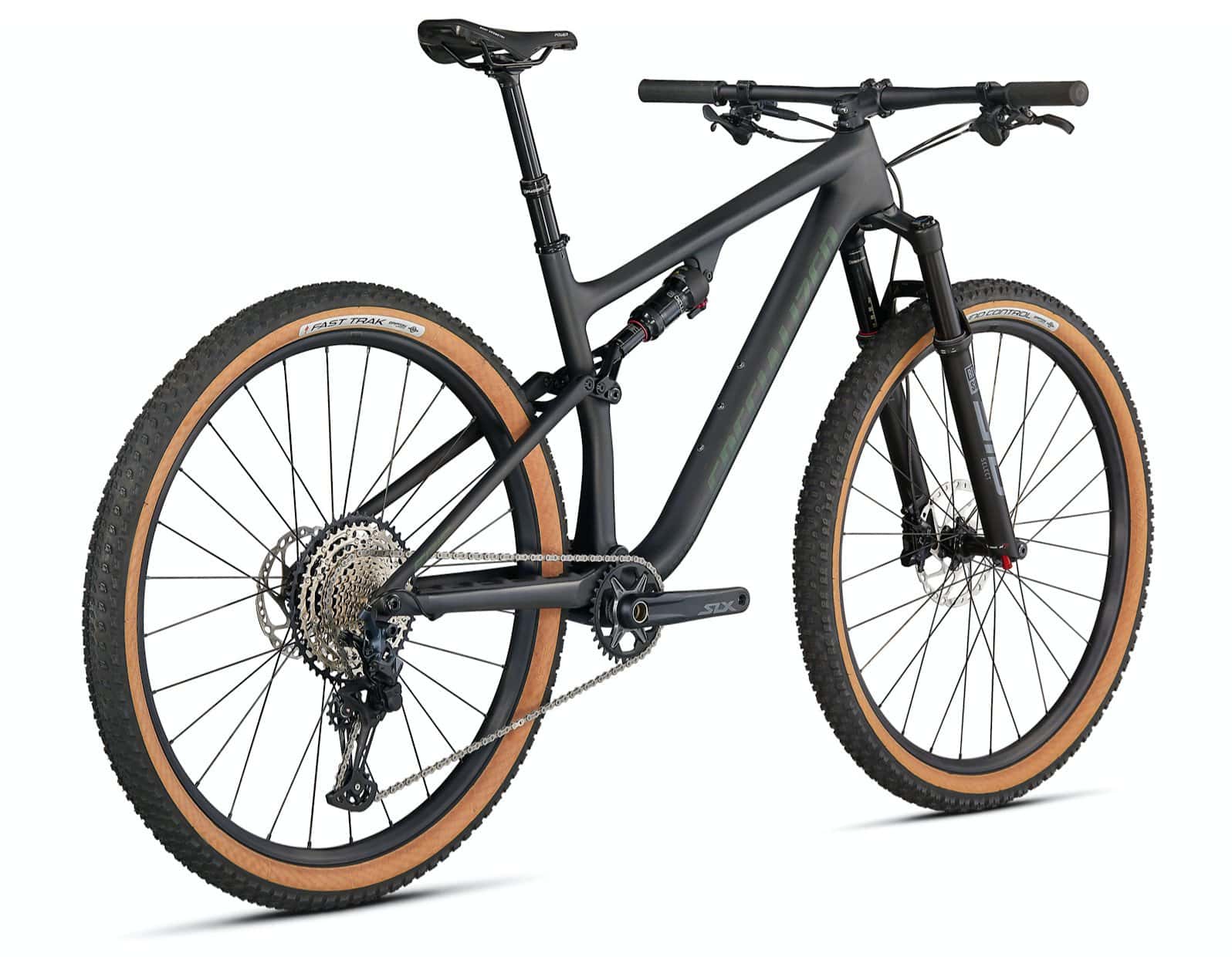 Mountain bike with specialized Epic EVO frame protection film for durability.