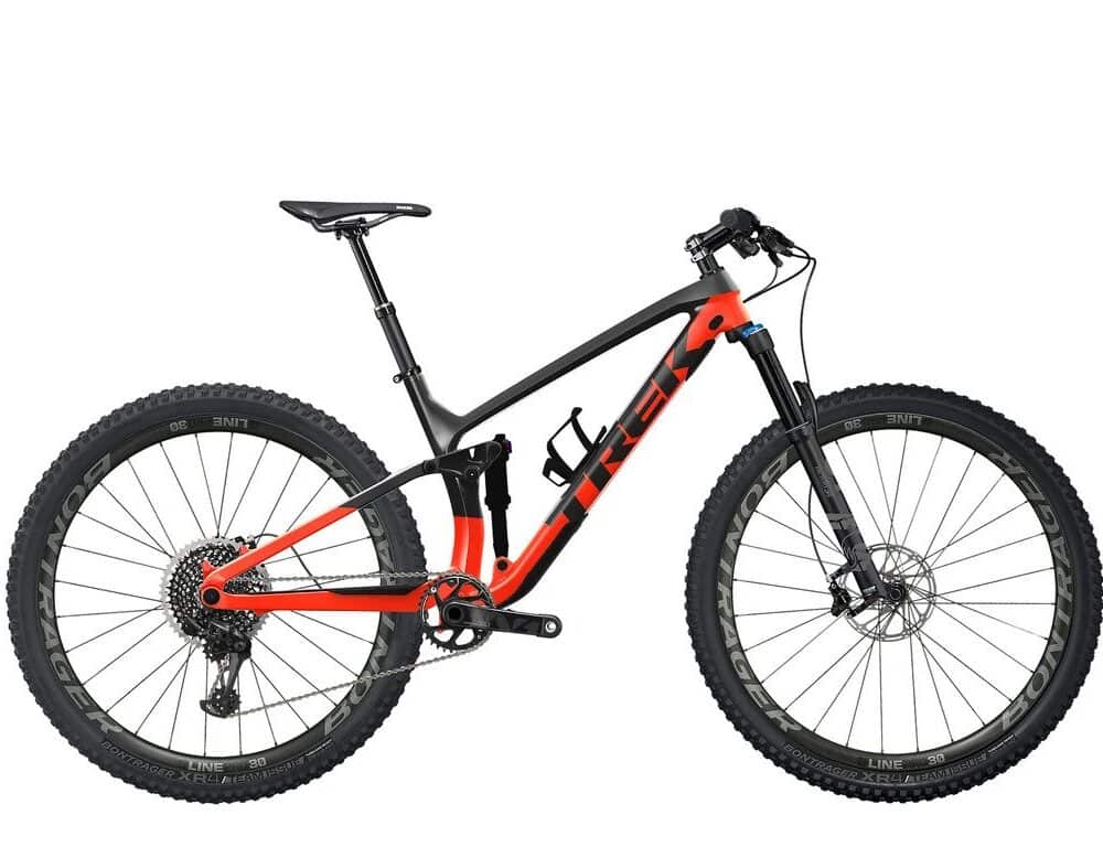Trek Fuel EX 7 mountain bike with protective film for frame durability and scratch resistance.