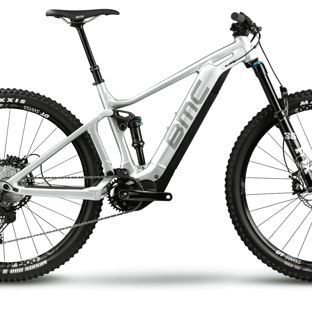 Electric mountain bike with full suspension and powerful motor for outdoor adventures.
