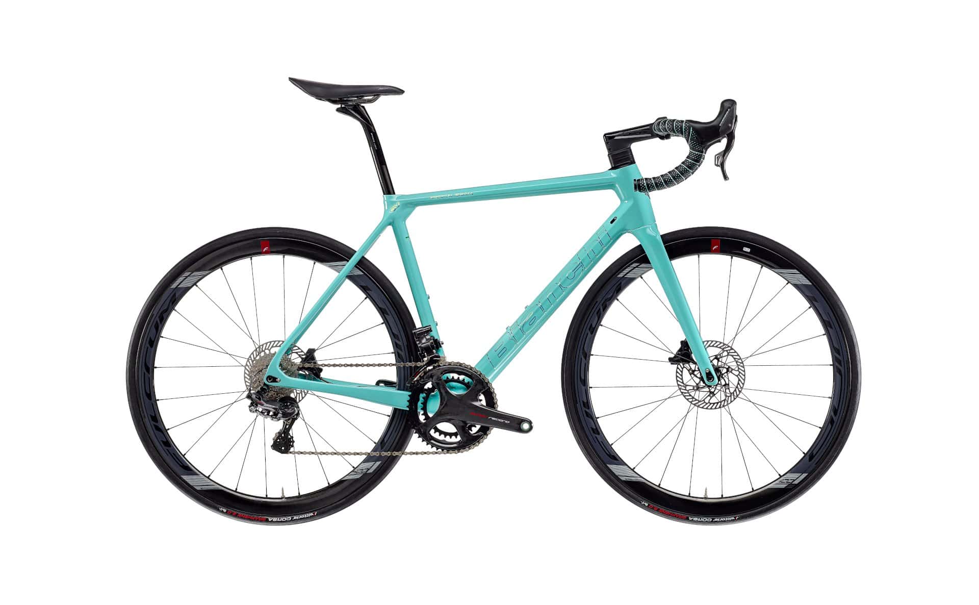 Bianchi Specialissima bike with protective film on frame for durability.