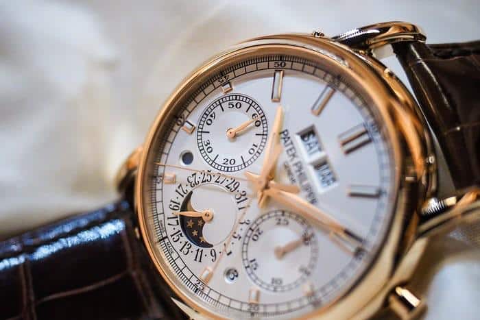 Luxury watch protection for Patek Philippe 5204 with custom glass shielding.