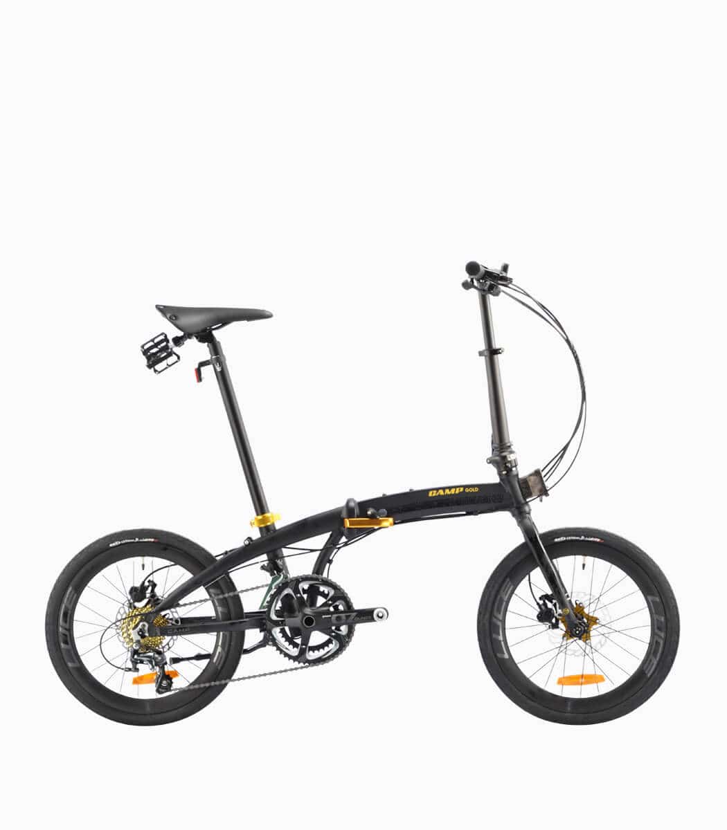 Compact folding mountain bike ideal for outdoor activities and urban commuting.