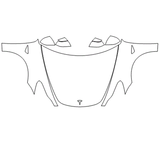 Tesla Model-3 Full Hood Fender and Mirror Kit - Image 2