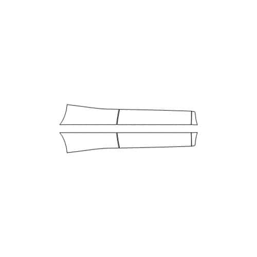 Car door edge protector strip for vehicle safety and scratch prevention.