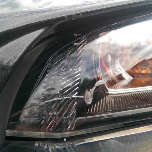 Headlamp stone chip protection film for car headlights.