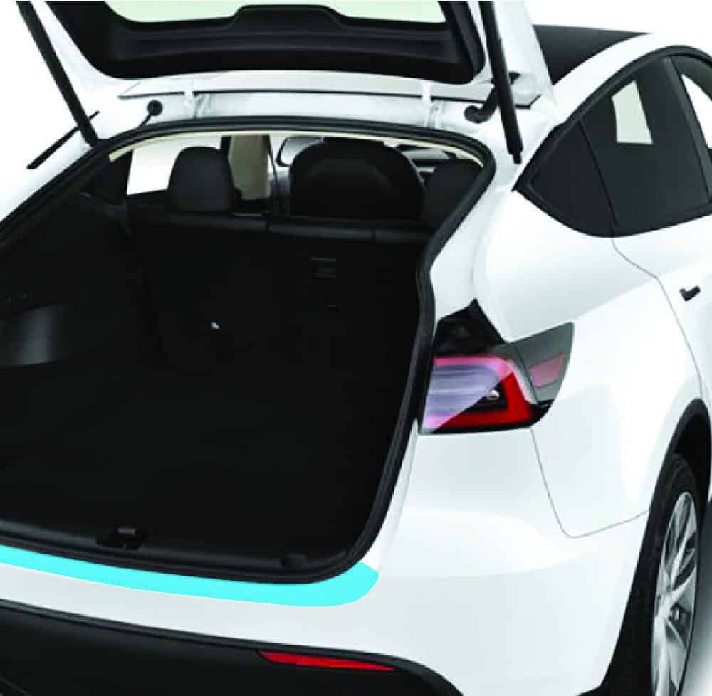 Tesla Model-Y trunk storage and protection kit for enhanced luggage space.