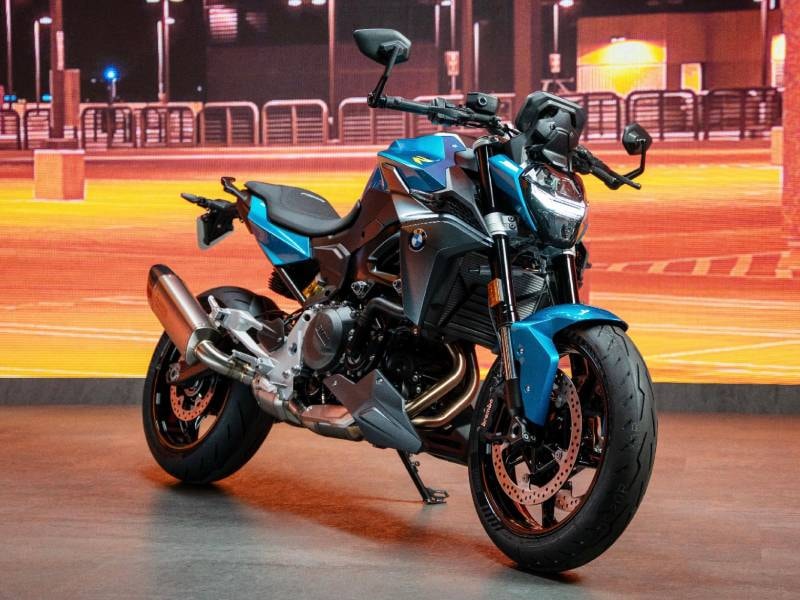 Blue BMW motorcycle on display at Rikecool online shop.