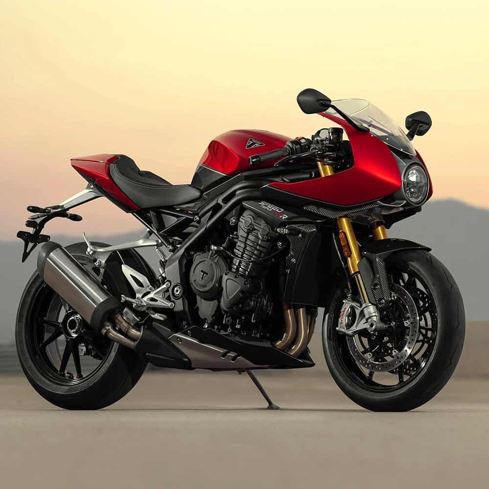 Triumph Speed Triple RR motorcycle with full wrap paint protection film.