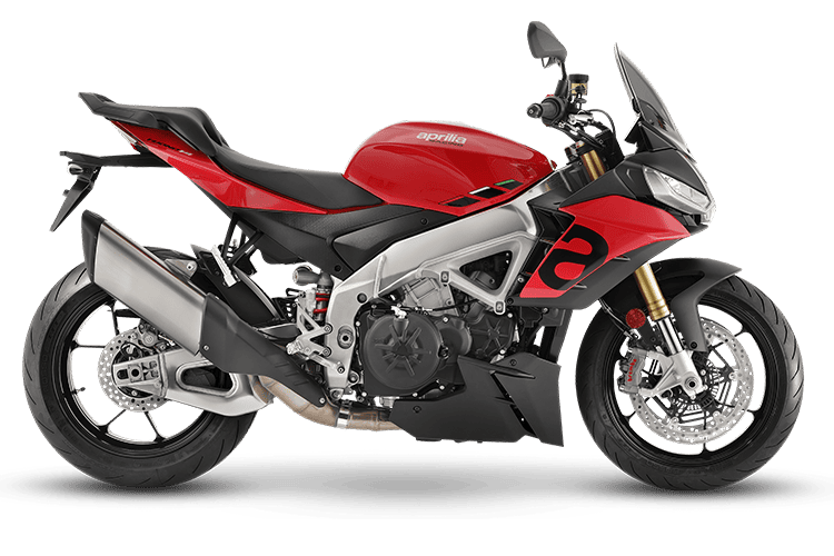 Aprilia Tuono V4 motorcycle with full paint protection film kit for enhanced durability and shine.