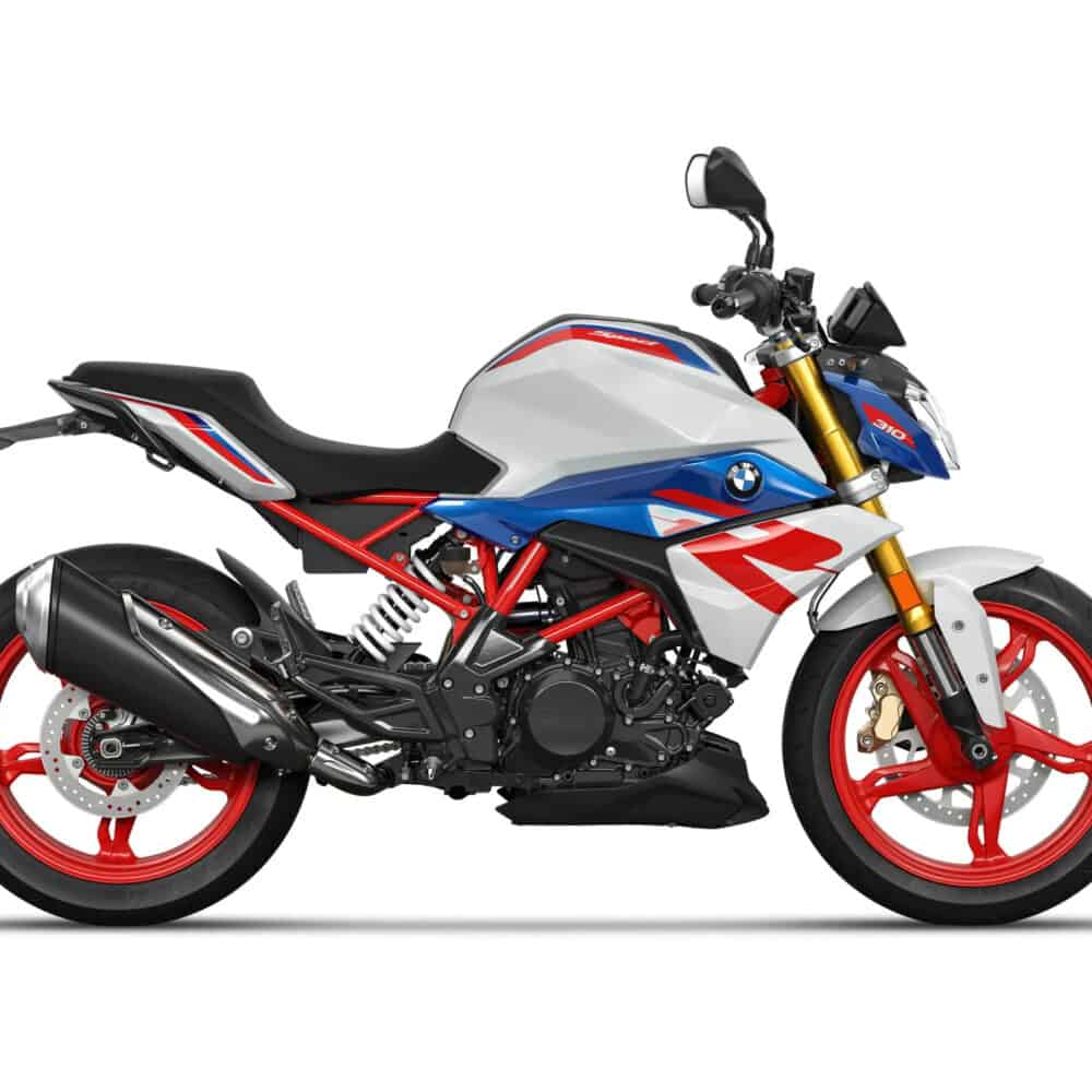 BMW G 310 R motorcycle with paint protection kit for scratch and chip resistance. Perfect for motorc.