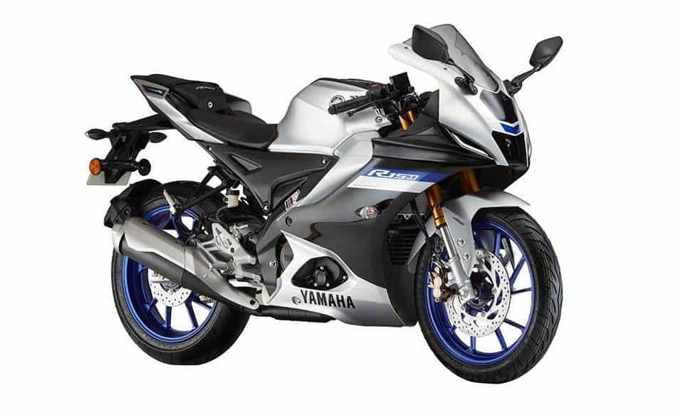 Yamaha YZF-R15M motorcycle with full wrap paint protection film for enhanced durability and shine.