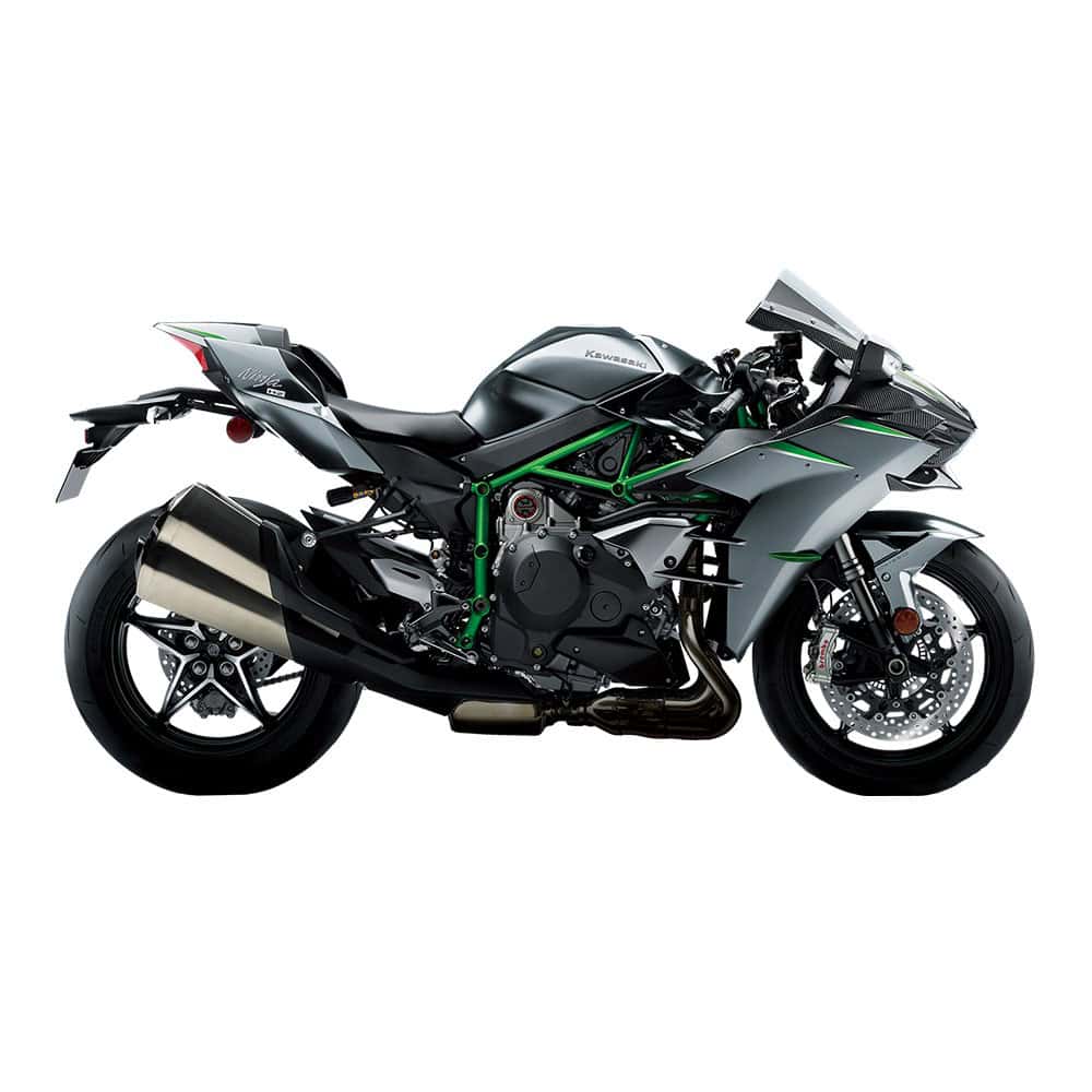 Kawasaki Ninja H2 motorcycle with full paint protection film kit.