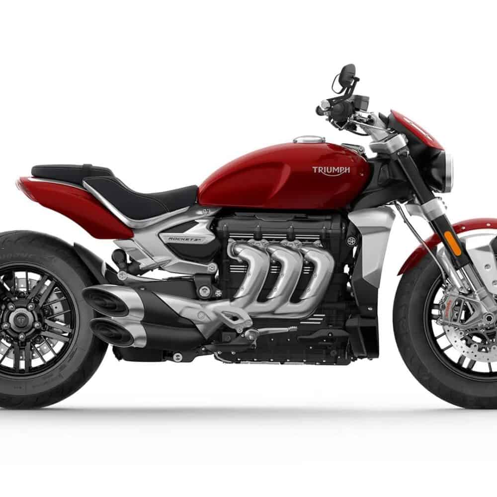 Triumph Rocket 3 motorcycle with full body paint protection film kit.