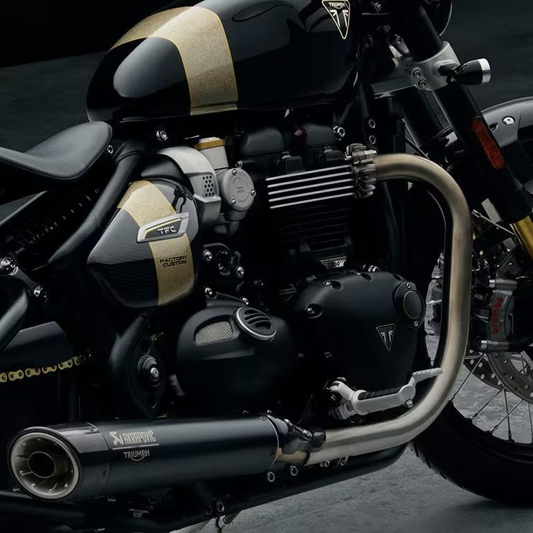 High-quality full wrap paint protection film for Triumph Bobber TFC motorcycle. Durable and seamless.