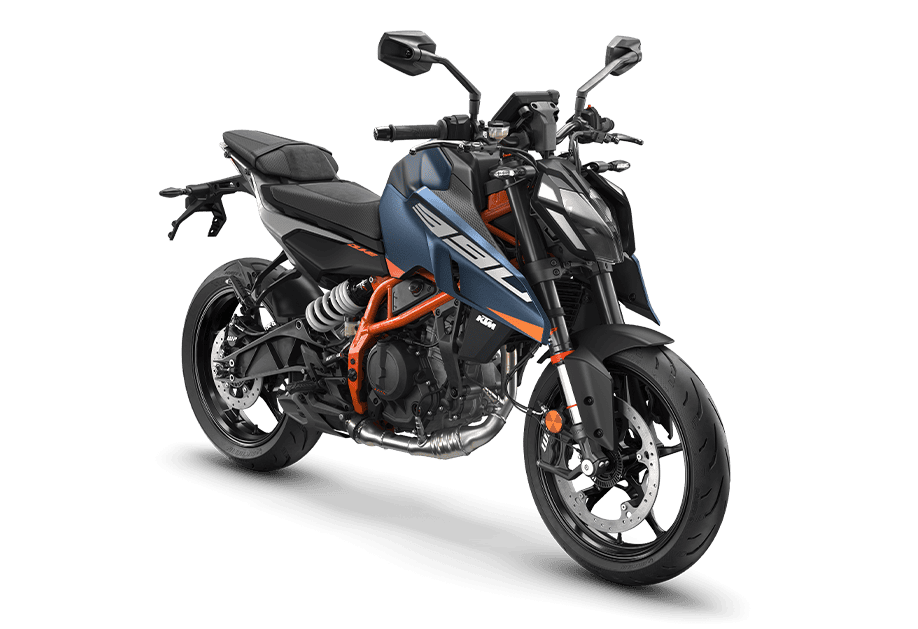 Black and blue KTM 990 RC R 2026 motorcycle with protective film kit.