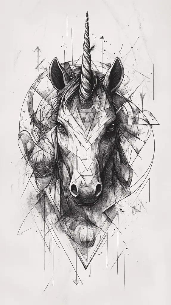 Get Inspired: 19 Unexpected Ways to Draw Unicorns Like a Pro 4 Abstract Unicorn Geometry 3
