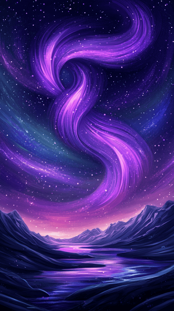 The Curious Case of Purple Wallpapers: 18 Designs That Will Transform Your Device 16 Aurora Borealis in Purple