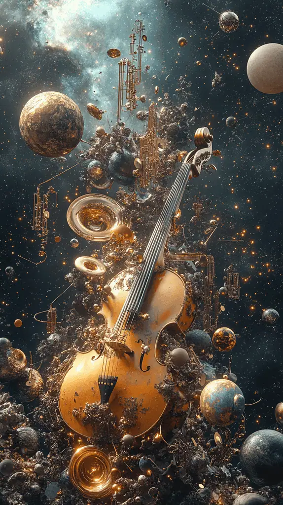 Break the Mold: 20 Uncommon Phone Wallpapers That Defy Norms 27 Celestial Music Symphony