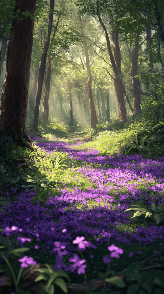 The Curious Case of Purple Wallpapers: 18 Designs That Will Transform Your Device 11 Enchanted Forest Glade