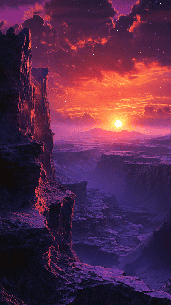 The Curious Case of Purple Wallpapers: 18 Designs That Will Transform Your Device 43 Galactic Purple Sunset