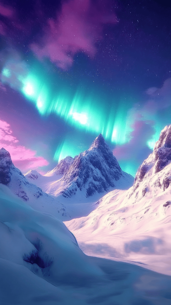 Break the Mold: 20 Uncommon Phone Wallpapers That Defy Norms 48 Majestic Aurora Over Mountains 2