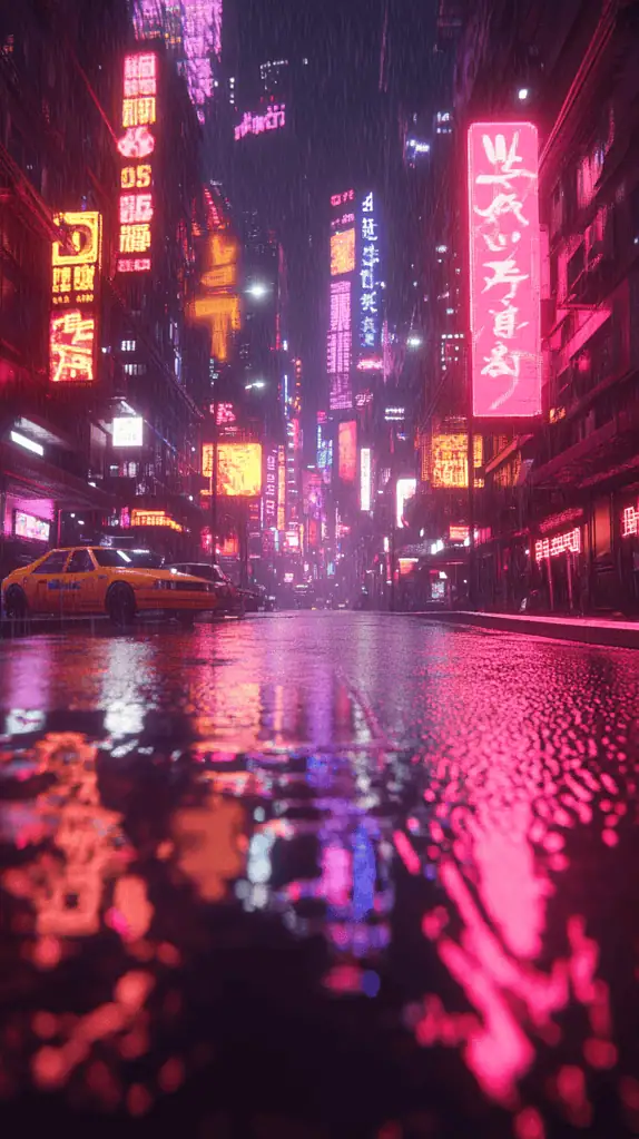 Break the Mold: 20 Uncommon Phone Wallpapers That Defy Norms 10 Neon City Nights 4