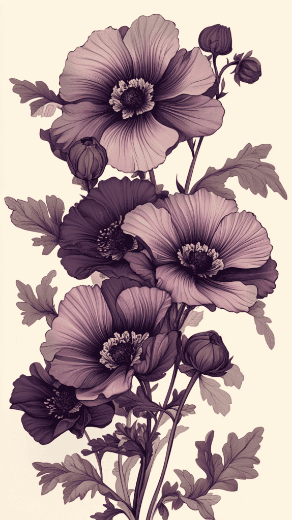 The Curious Case of Purple Wallpapers: 18 Designs That Will Transform Your Device 31 Vintage Purple Florals 2