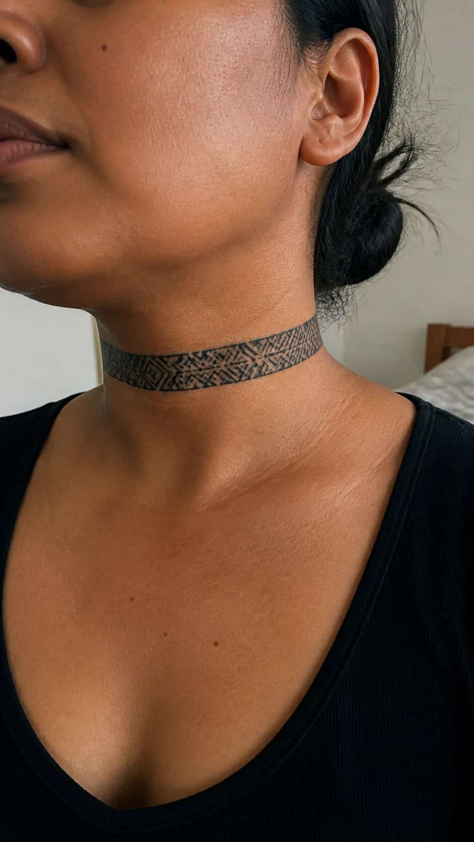Tribal Neck Band neck tattoo idea